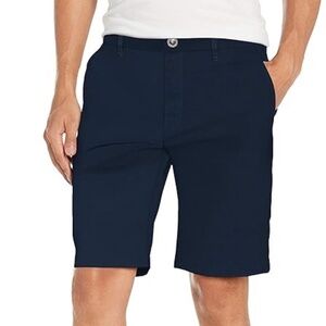 RVCA Weekend Stretch Chino Shorts, Navy Blue, Size 32